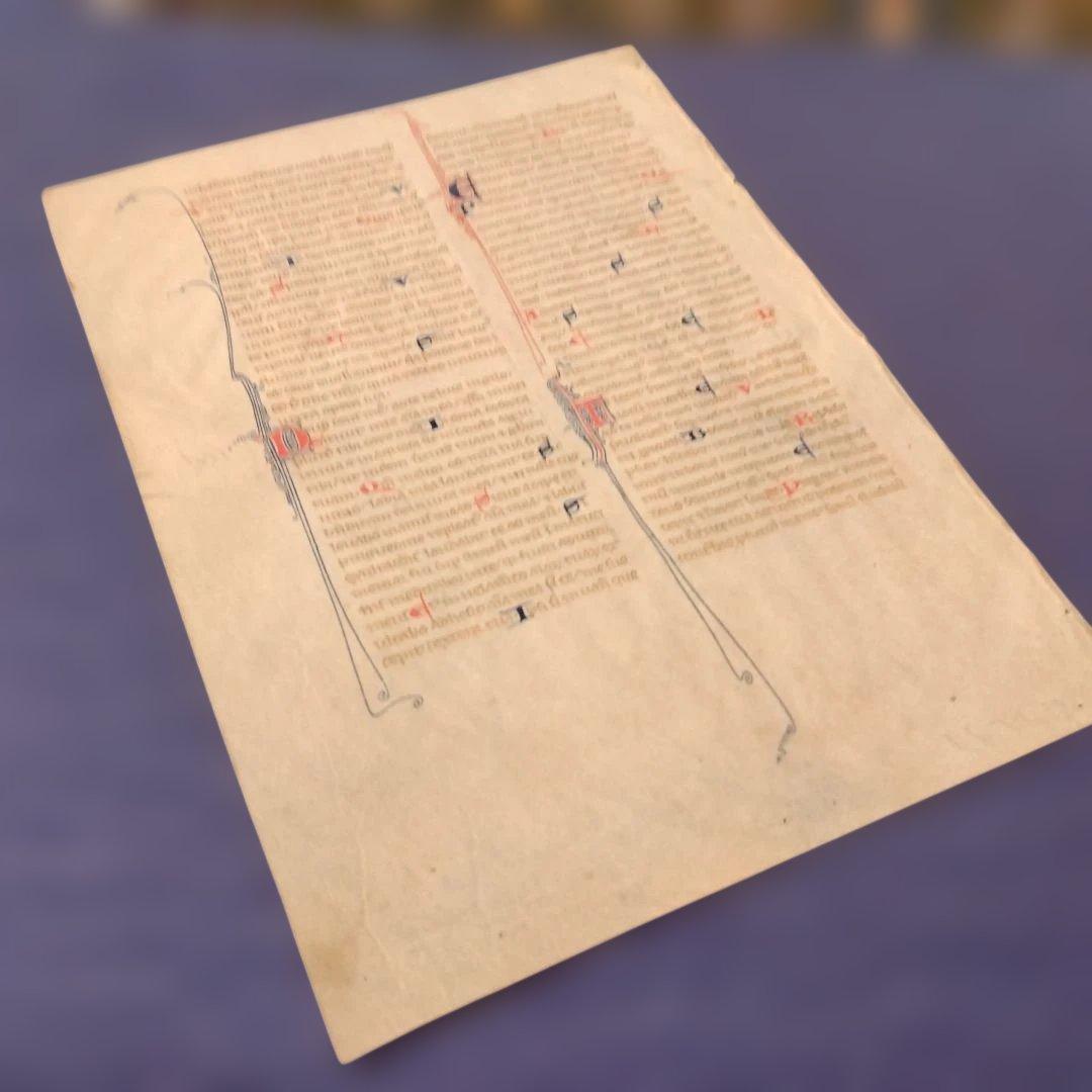 セール（10日まで）　15世紀　時祷書　零葉　羊皮紙　肉筆