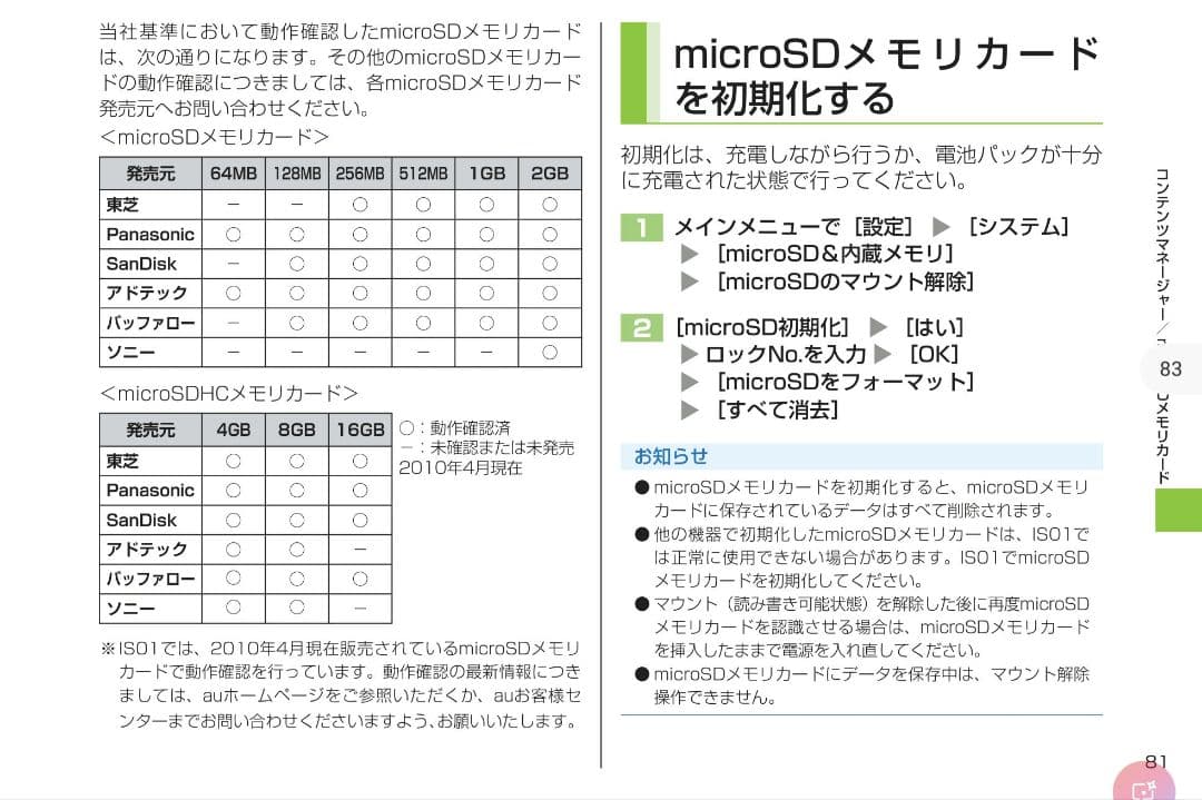 スマートフォン本体 IS01