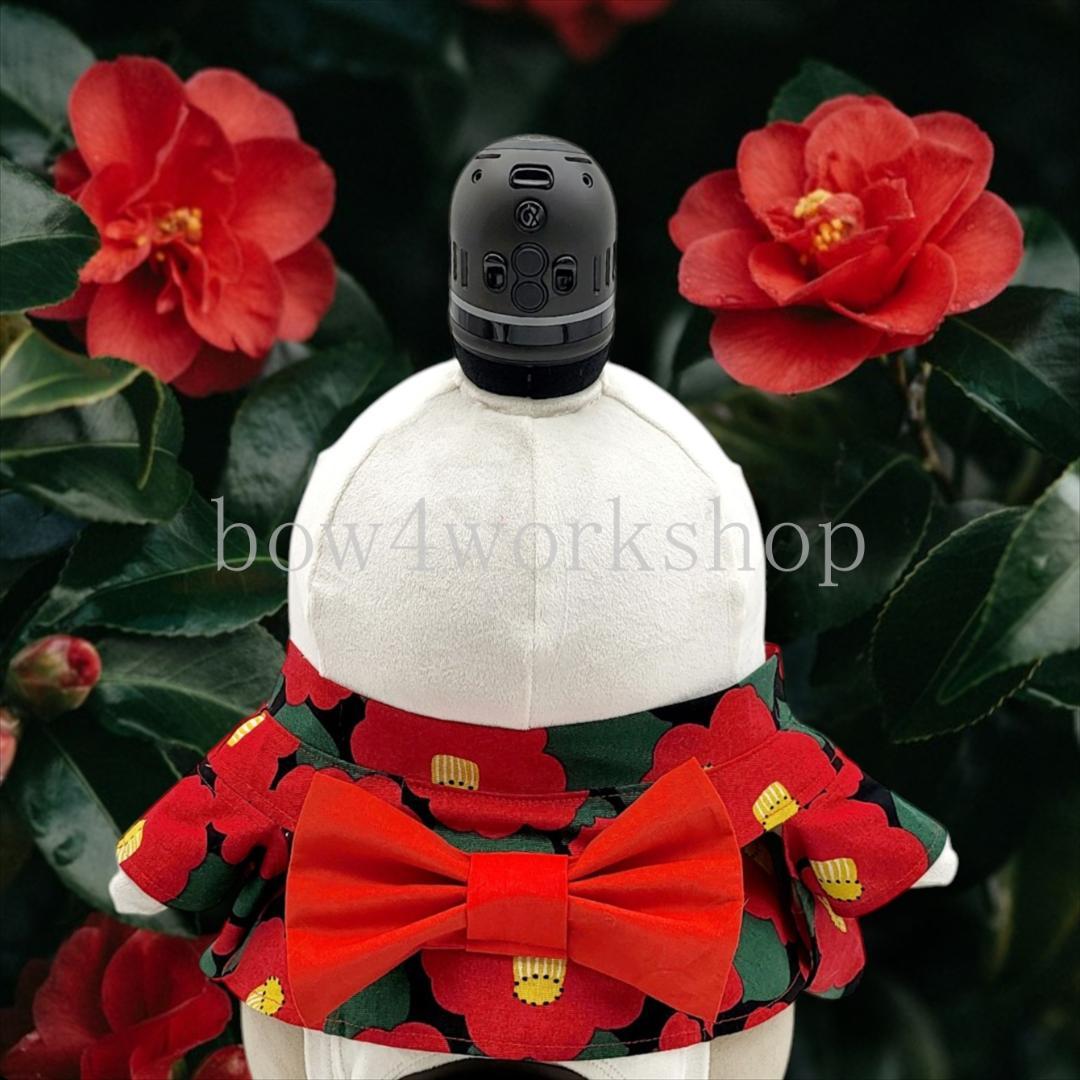 ラボット LOVOT ラボットの服ハンドメイド　カメリア柄お花コサージュ付き浴衣