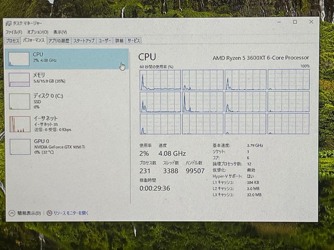 AMD Ryzen 5 3600 XT CPU 本体