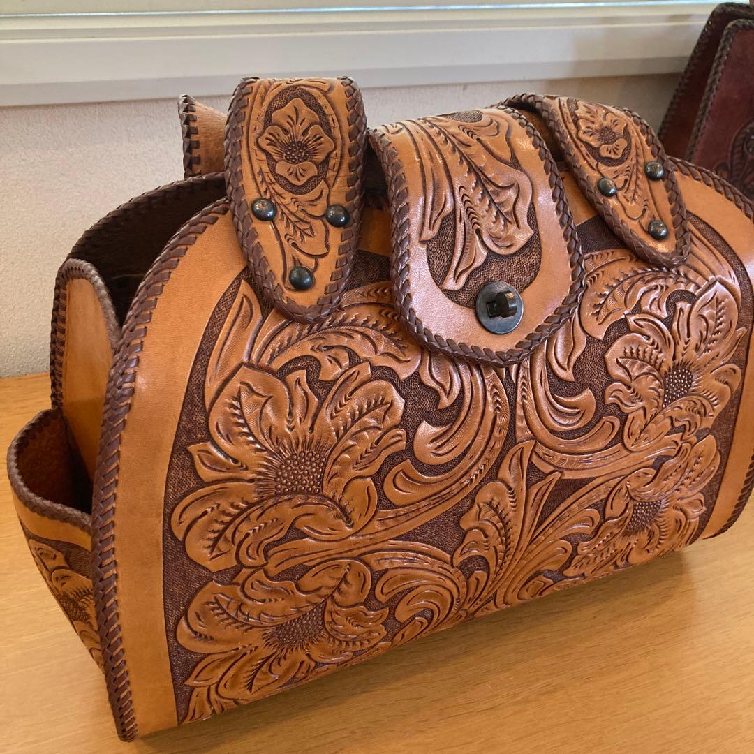 本革　ハンドメイド　アンティーク