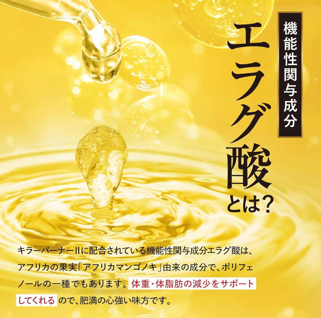 キラーバーナー2 ダイエットサプリ 倖田來未 45粒×2袋 エラグ酸 内蔵脂肪