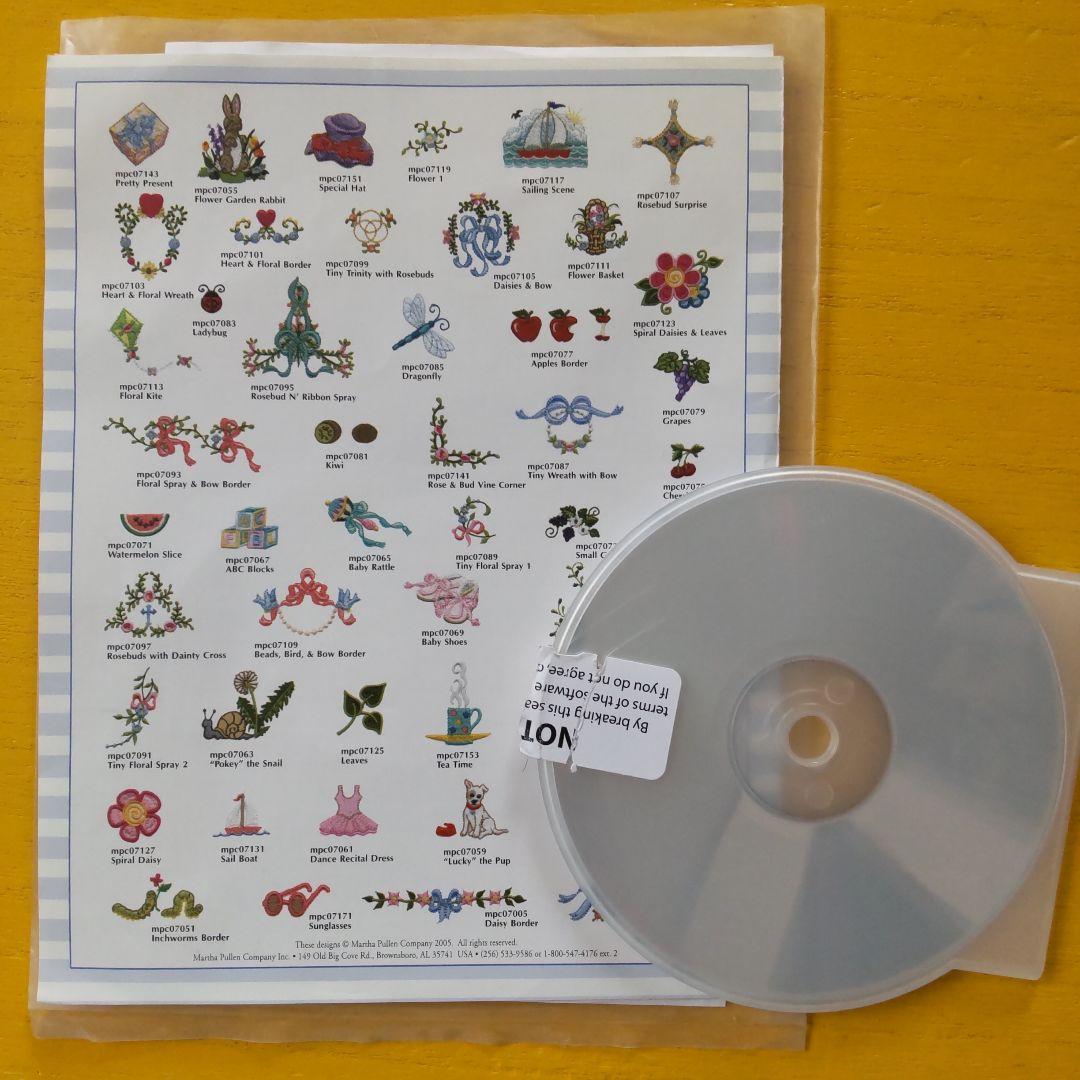 刺繍CD★ミニコレクション（プチモチーフ）172デザイン！収録 ≠ 刺繍カード