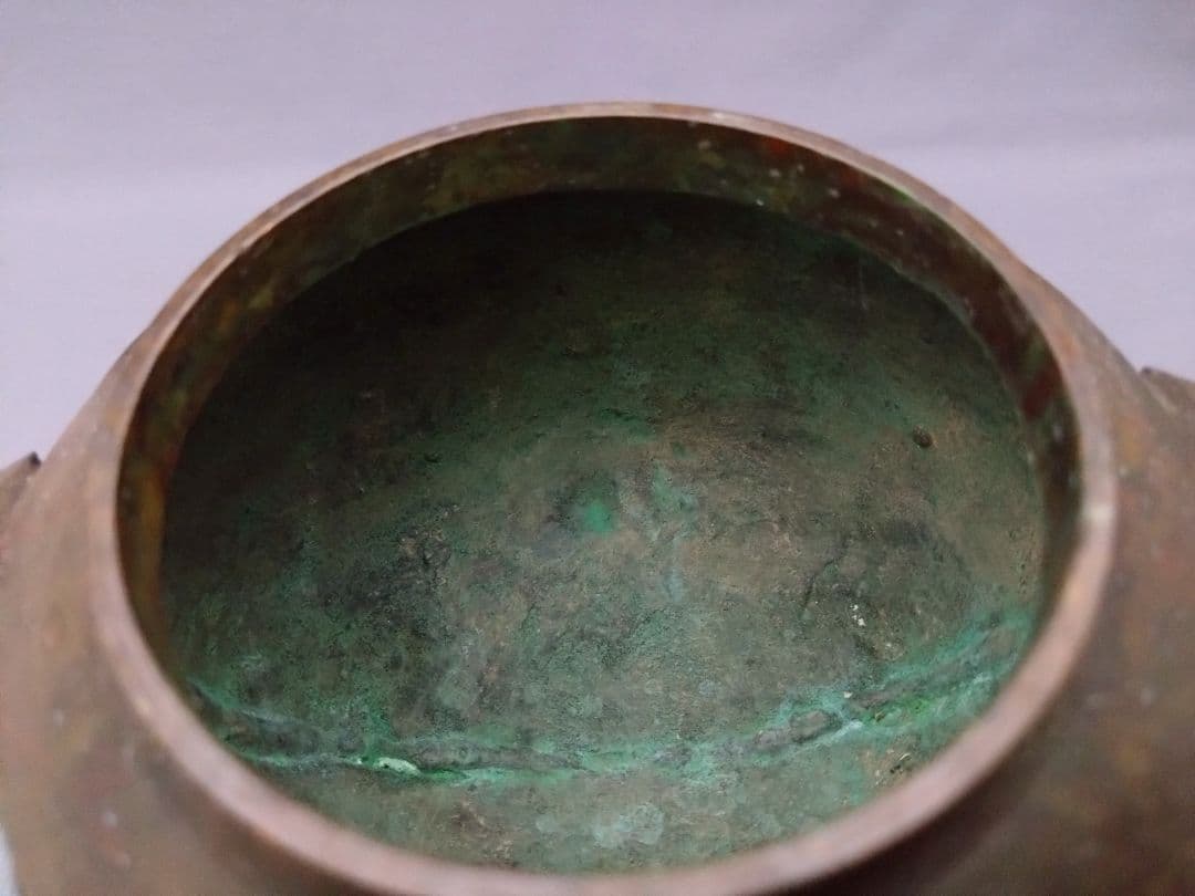 ​【骨董】獅子 香炉蓋付 三つ足 古銅　彫刻 伝統工芸品 時代物 古美術