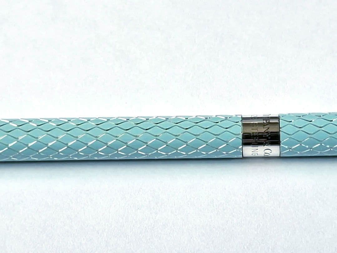 美品　TIFFANY　ティファニー　パースペン　ブルー　純銀製 ダイヤモンド