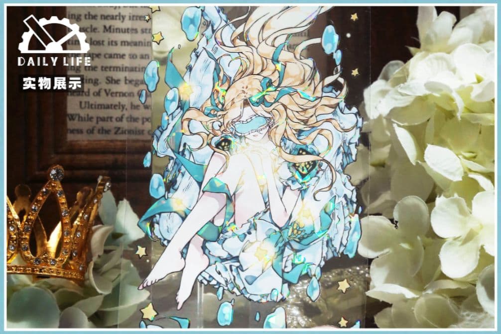 ✩のこり２✩J577＃梦境呢喃(贝壳光)切り売り海外人物マステ女の子