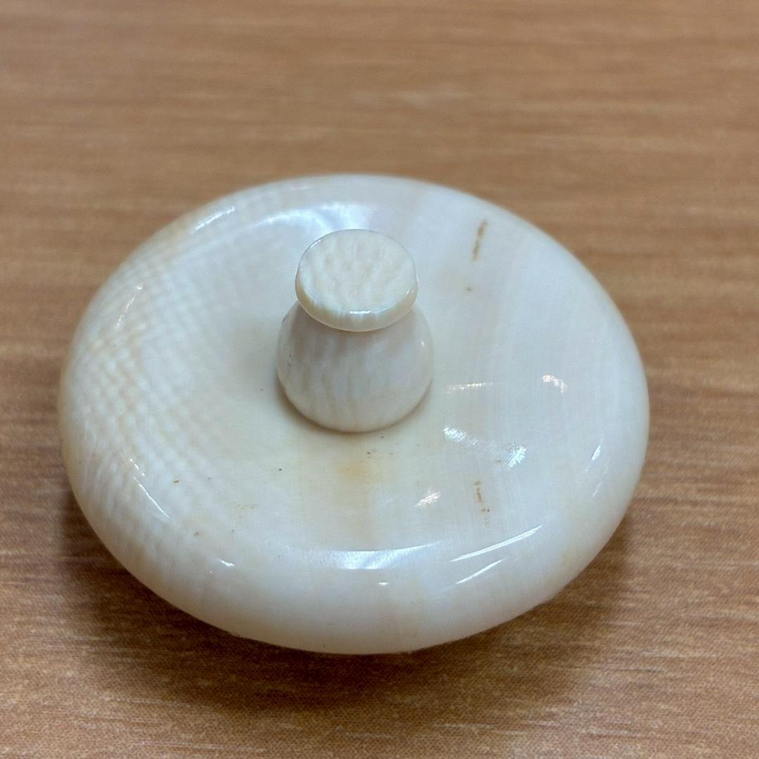 ♥【472】茶道具　尻膨茶入　膳所焼　陽炎円
