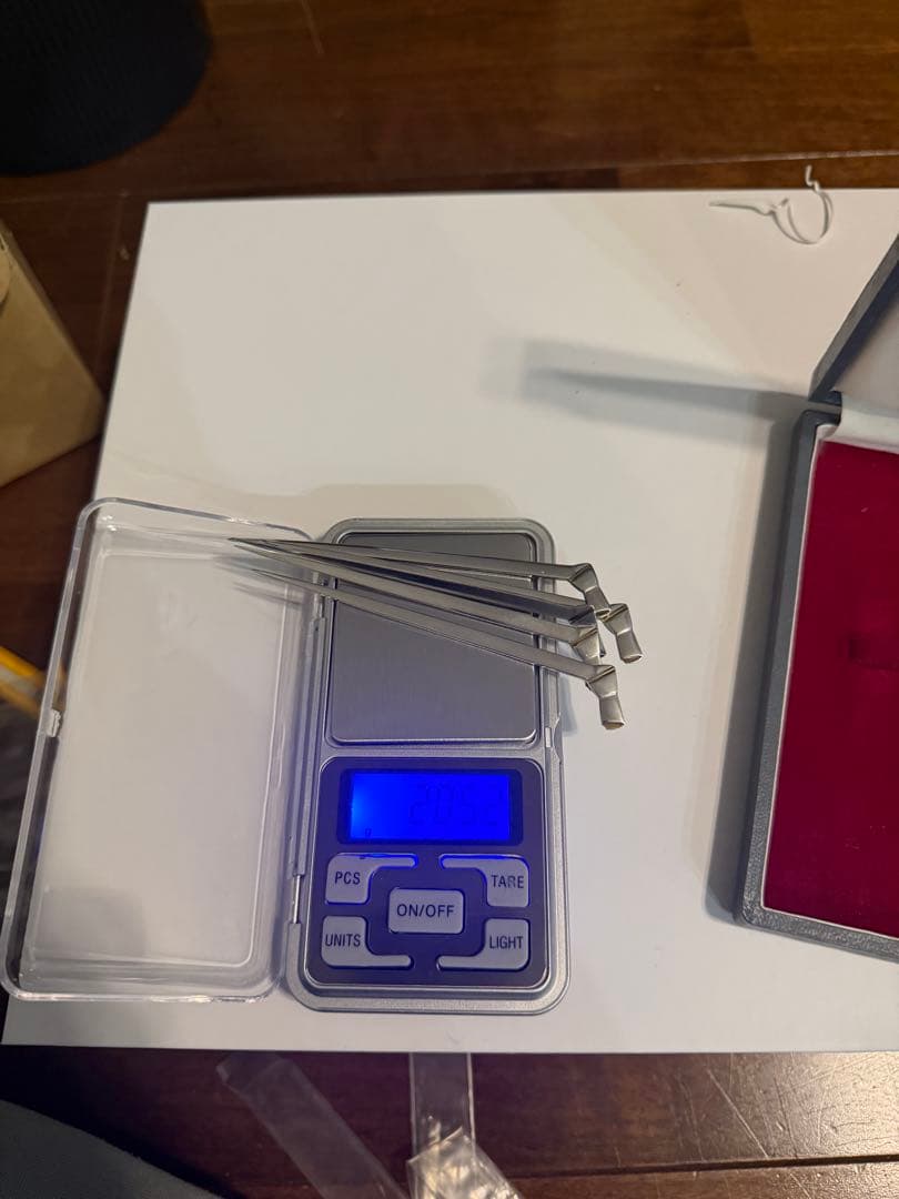 銀製スプーンと銀製結び楊枝のセット 未使用品