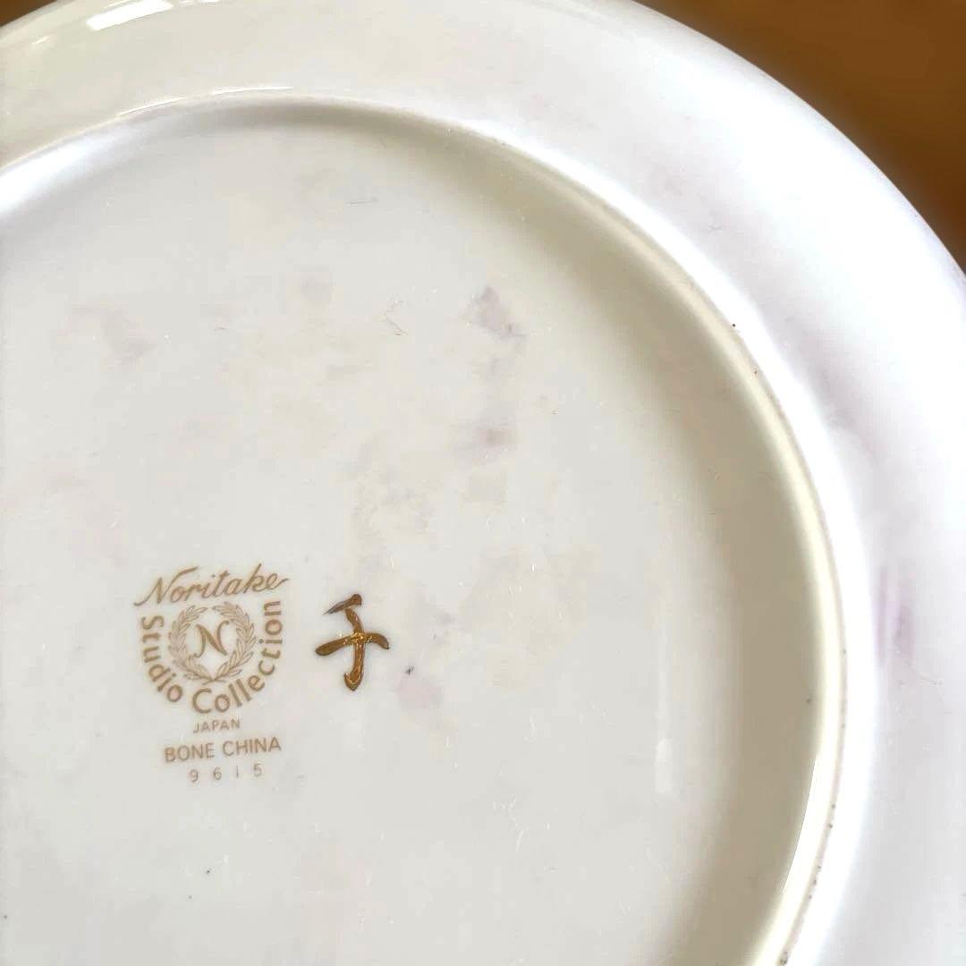 鳥柄絵付け皿6枚 ポーセリンアート長谷千鶴　Noritake ヴィンテージ
