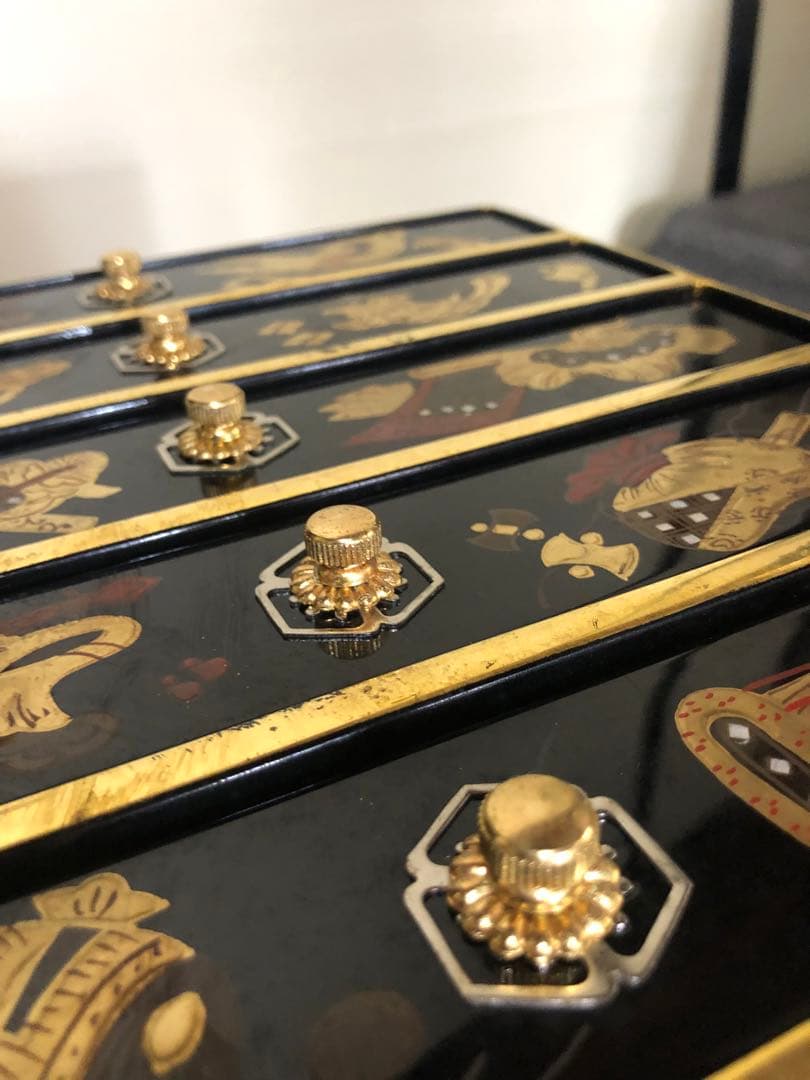 時代物の豪華宝蒔絵小引き出し 検古道具大名道具蒔絵箱小物入れ