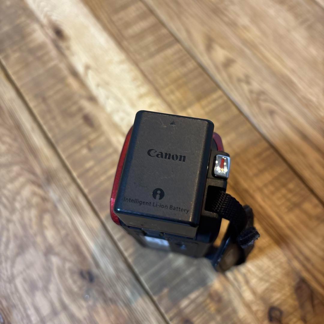 美品Canon iVISHFR31ビデオカメラレッド 大容量バッテリーパック付き