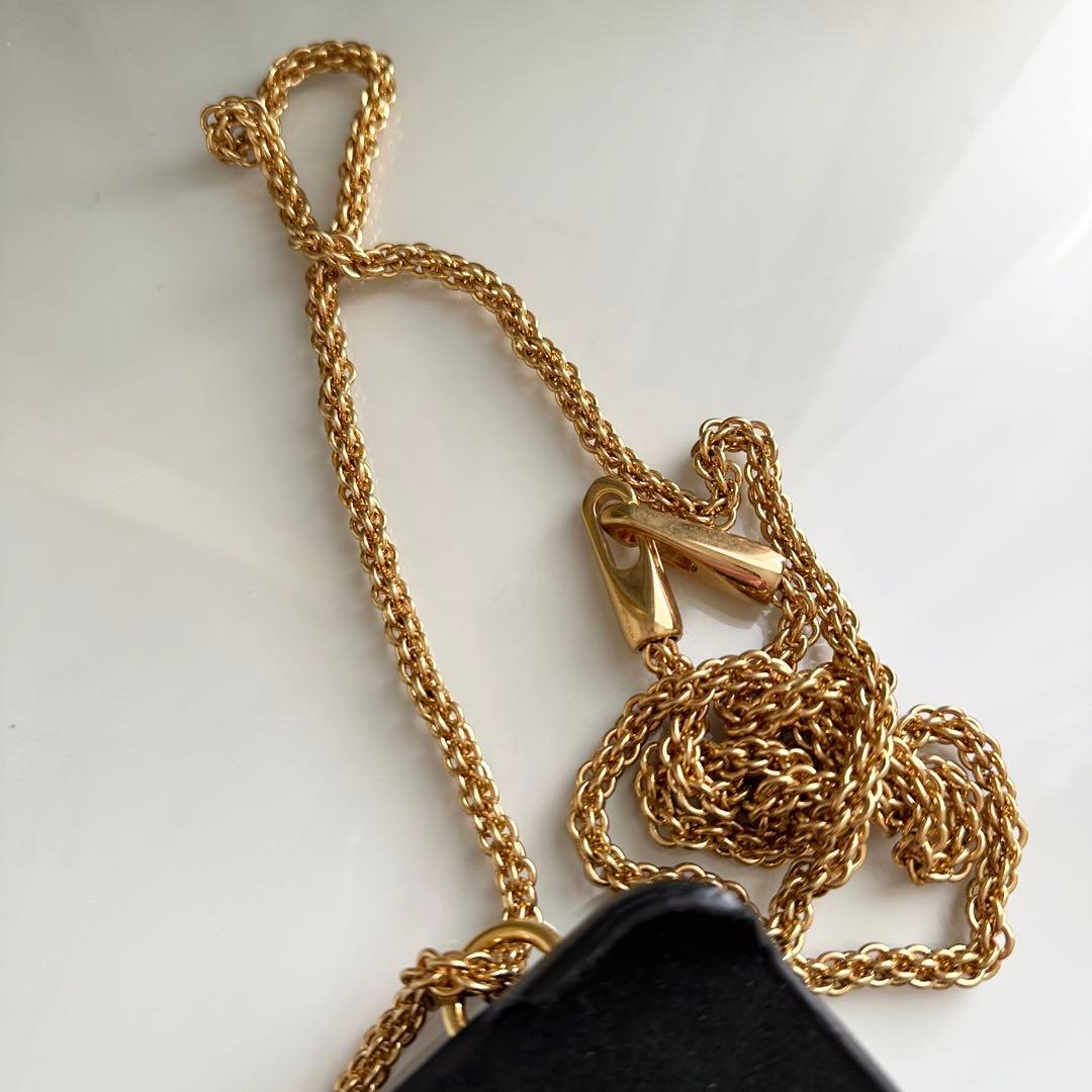 お買い得品　VALENTINO ブラックレザー iPhoneケース チェーン