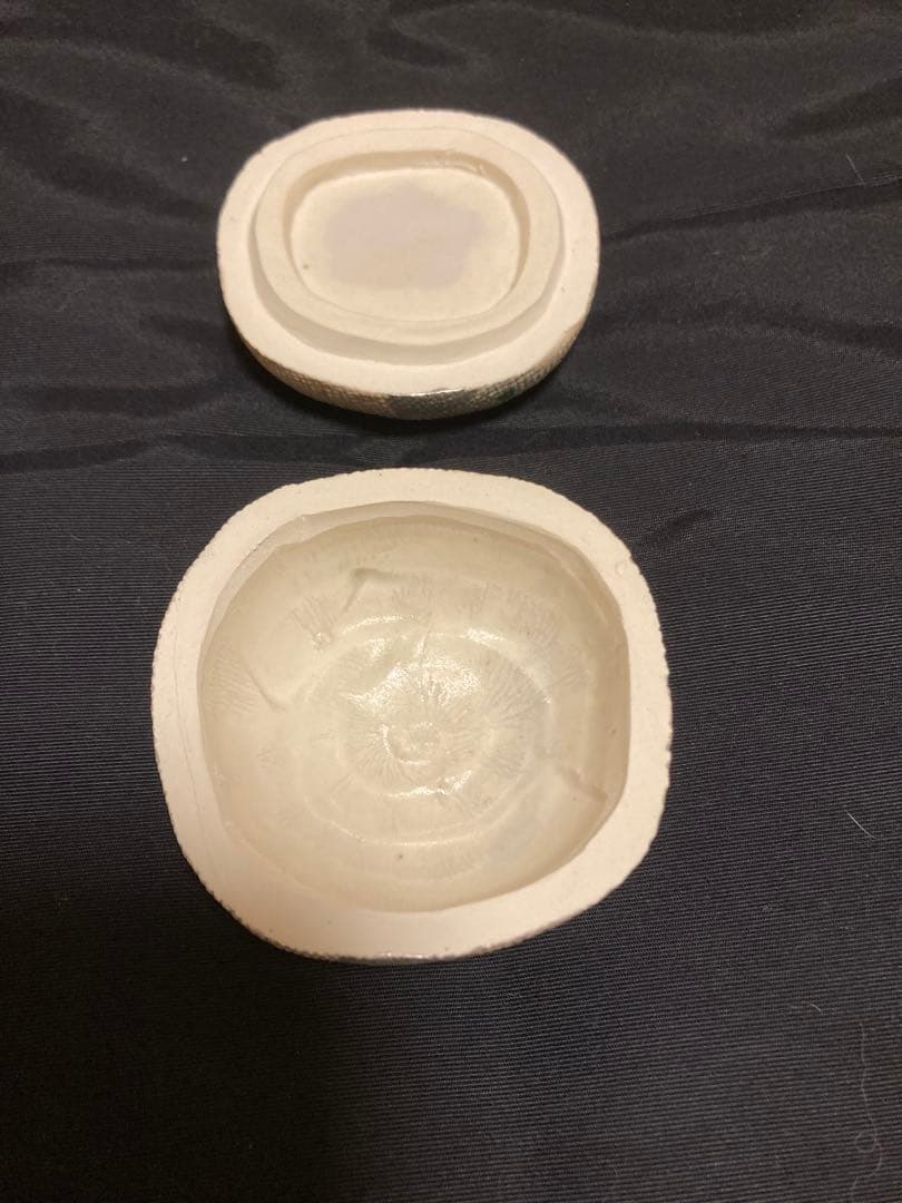 【名工 伊藤東彦】布目彩泥 香合★可憐な草花紋★茶道具 芸術的 未使用 共箱付