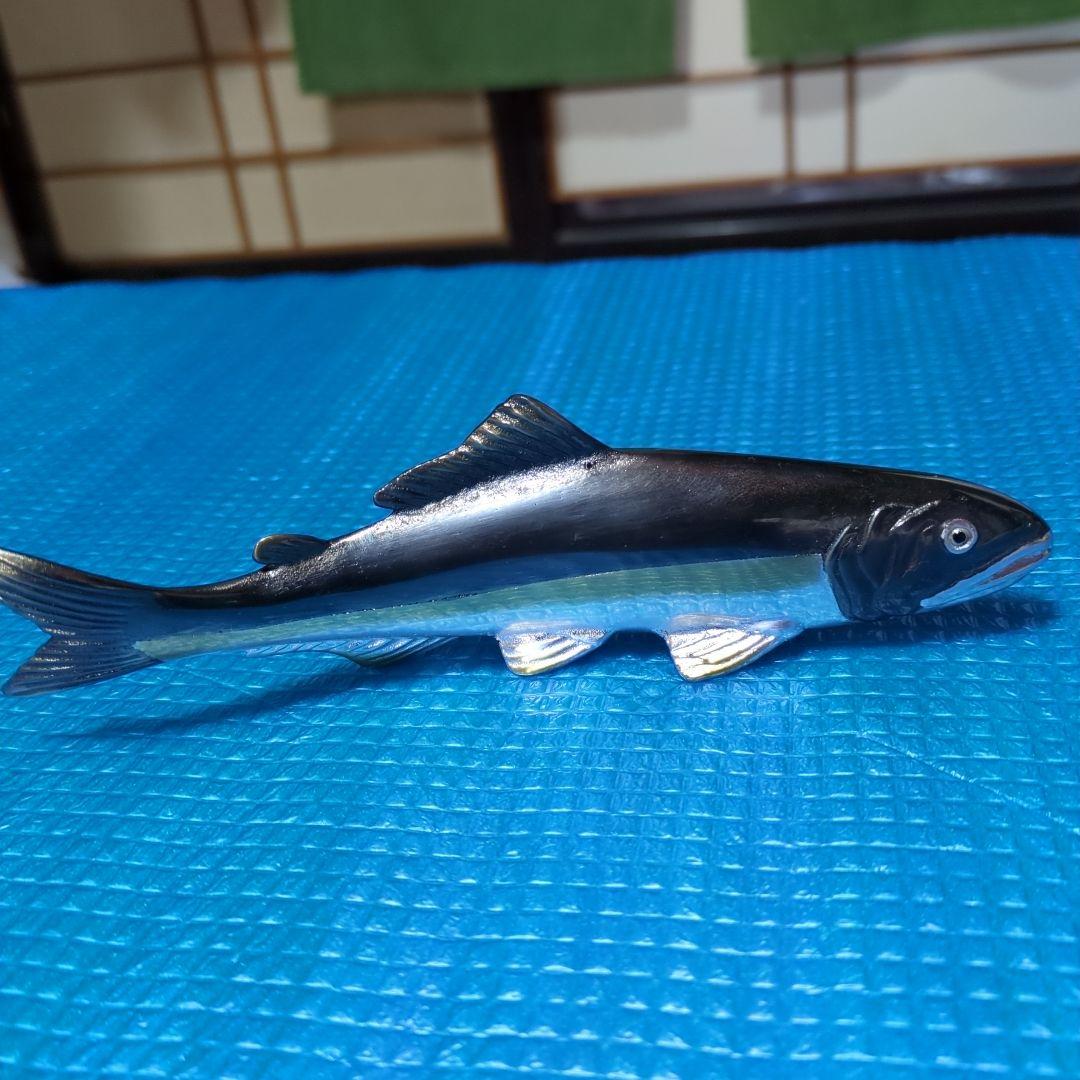 銅製 あゆ置物