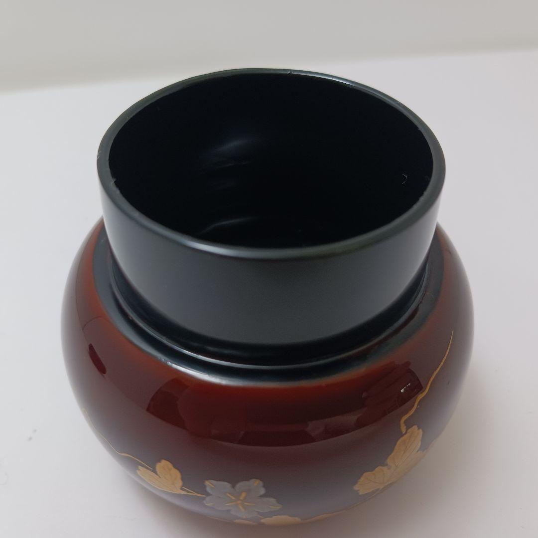 Y2782-2 茶道具 中村湖彩 蔦蒔絵 瓢茶器 茶入 共箱