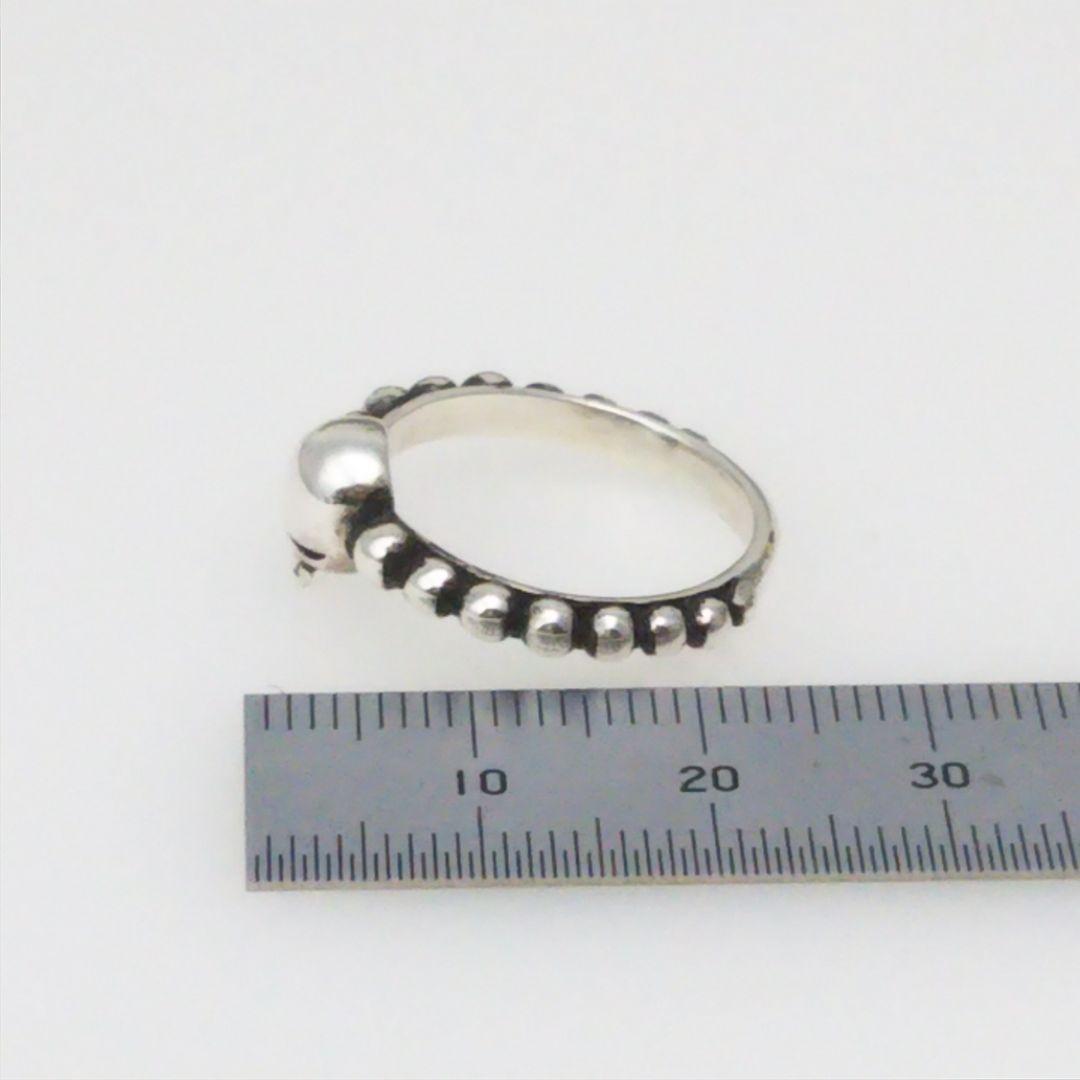 オリジナルハンドメイド シルバーリング 13号    球スカル