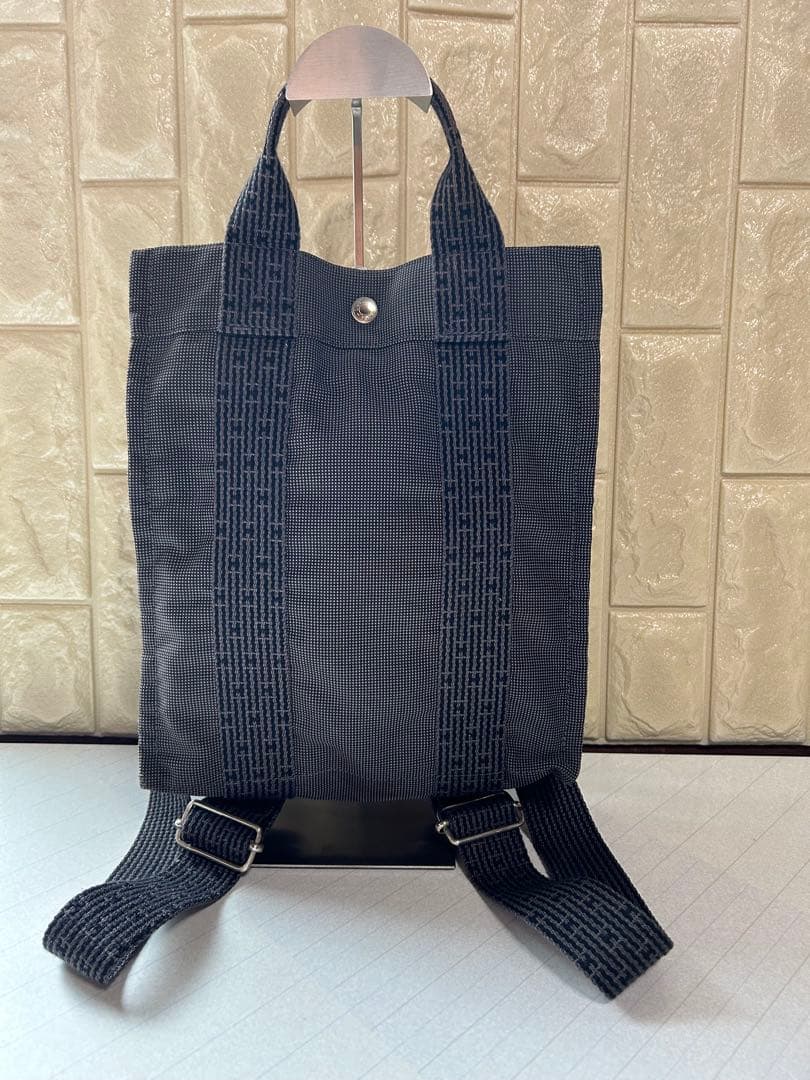 HERMES エルメスエールライン アド MMリックサック バッグ2Wayグレー