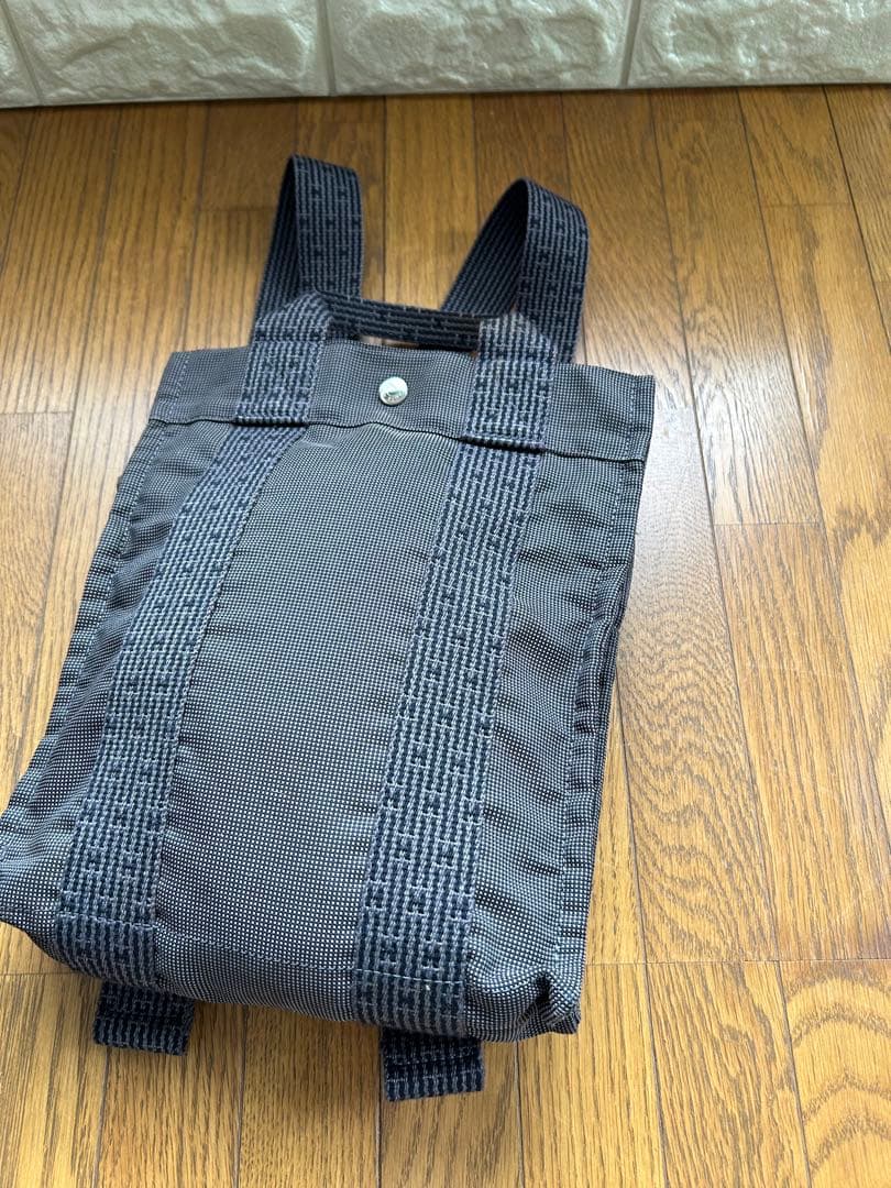 HERMES エルメスエールライン アド MMリックサック バッグ2Wayグレー