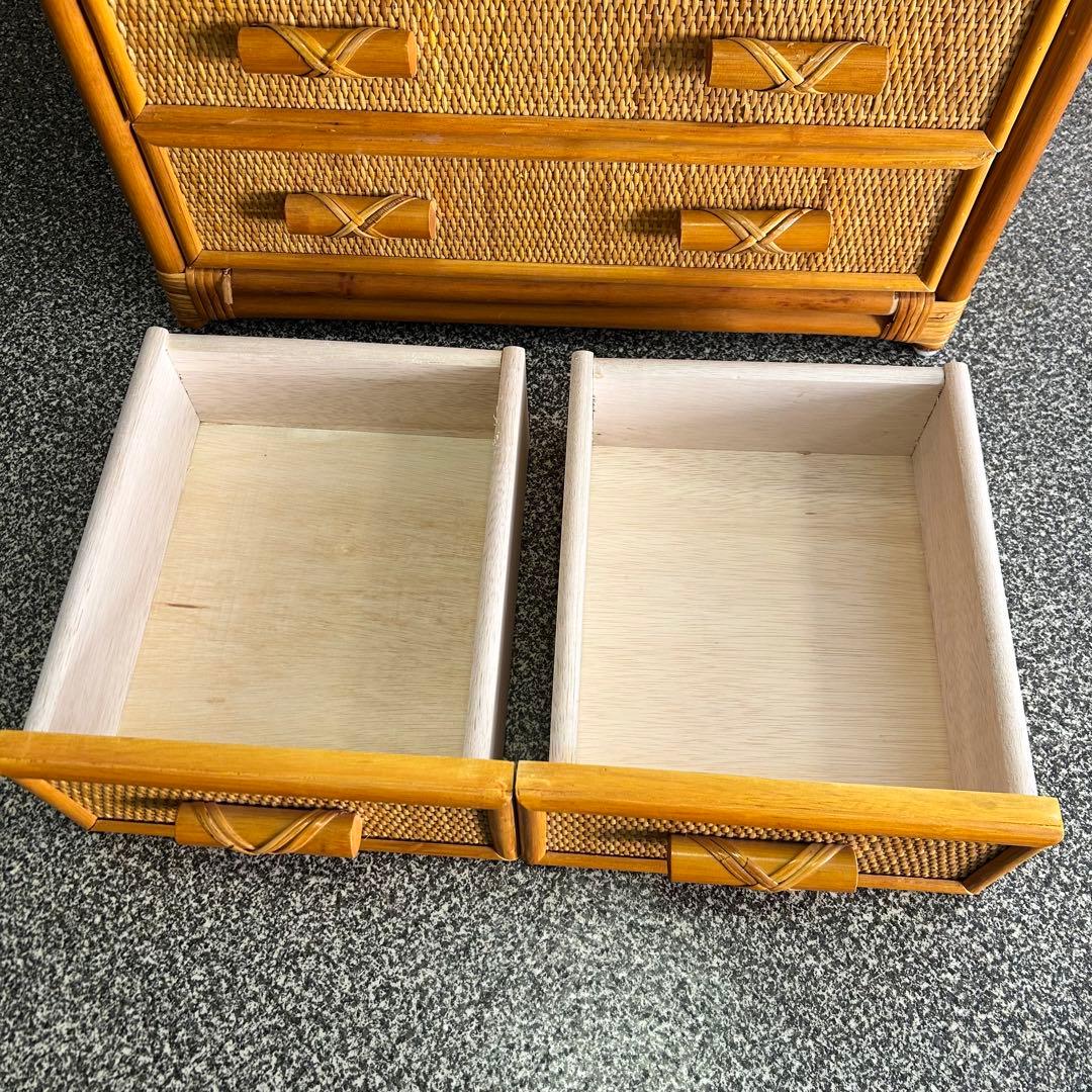 【美品】ラタンチェストキャビネット