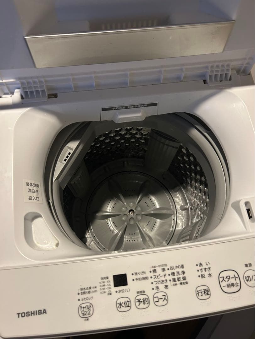 【美品】TOSHIBA 縦型洗濯機 AW-45M7(W) 4.5kg