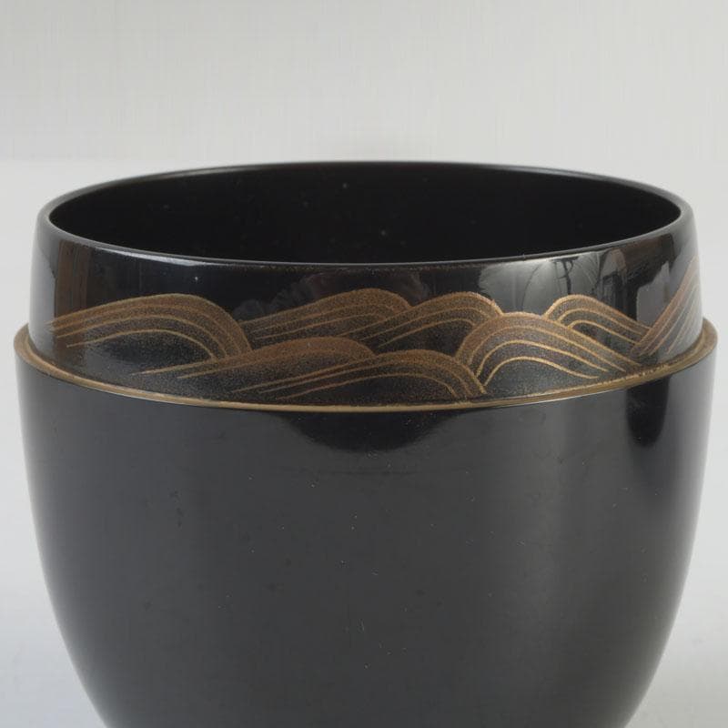 専用　茶道具　輪島塗蒔絵師谷内一則(紫香)作　岩松蒔絵大棗　共布共箱　V9588