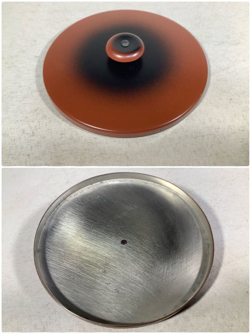 銅製　水注　腰黒水注　口蓋付　茶道具
