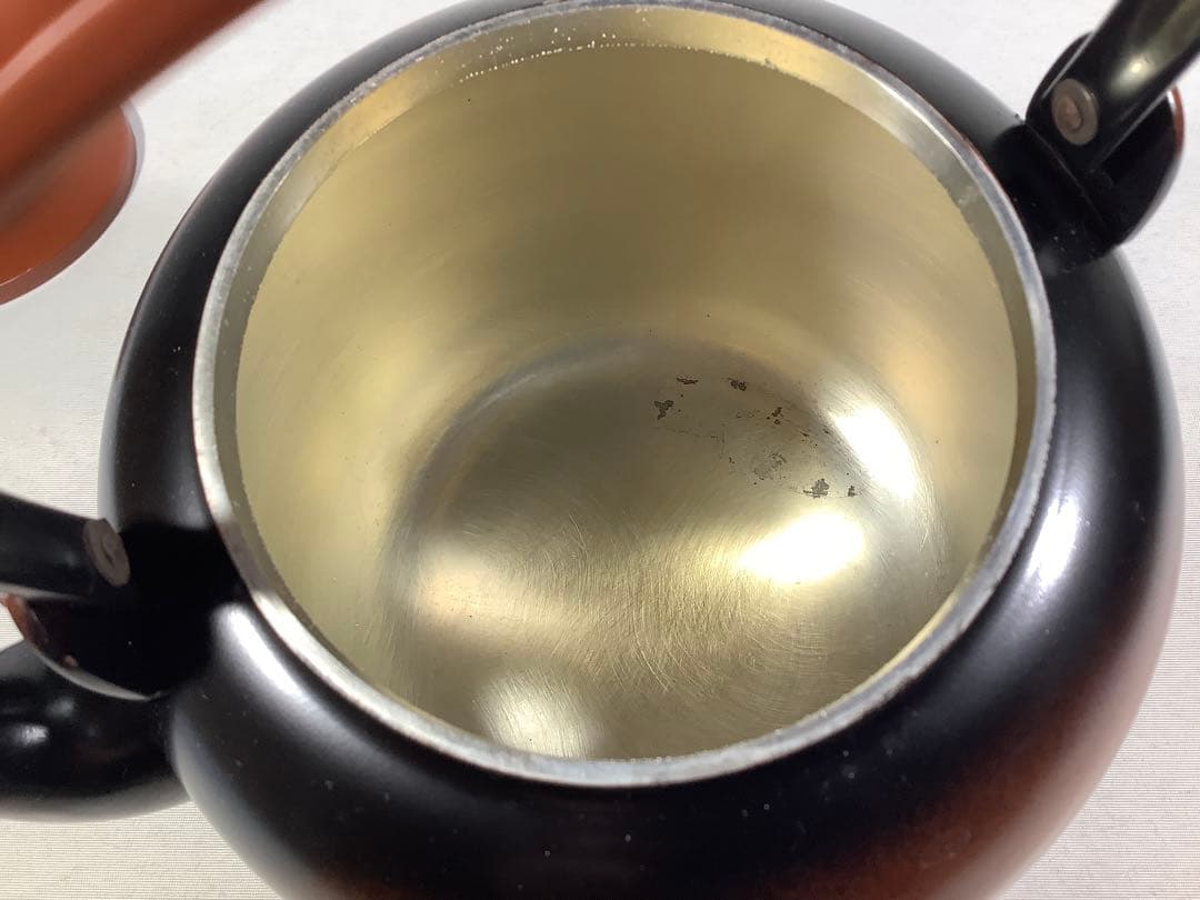 銅製　水注　腰黒水注　口蓋付　茶道具