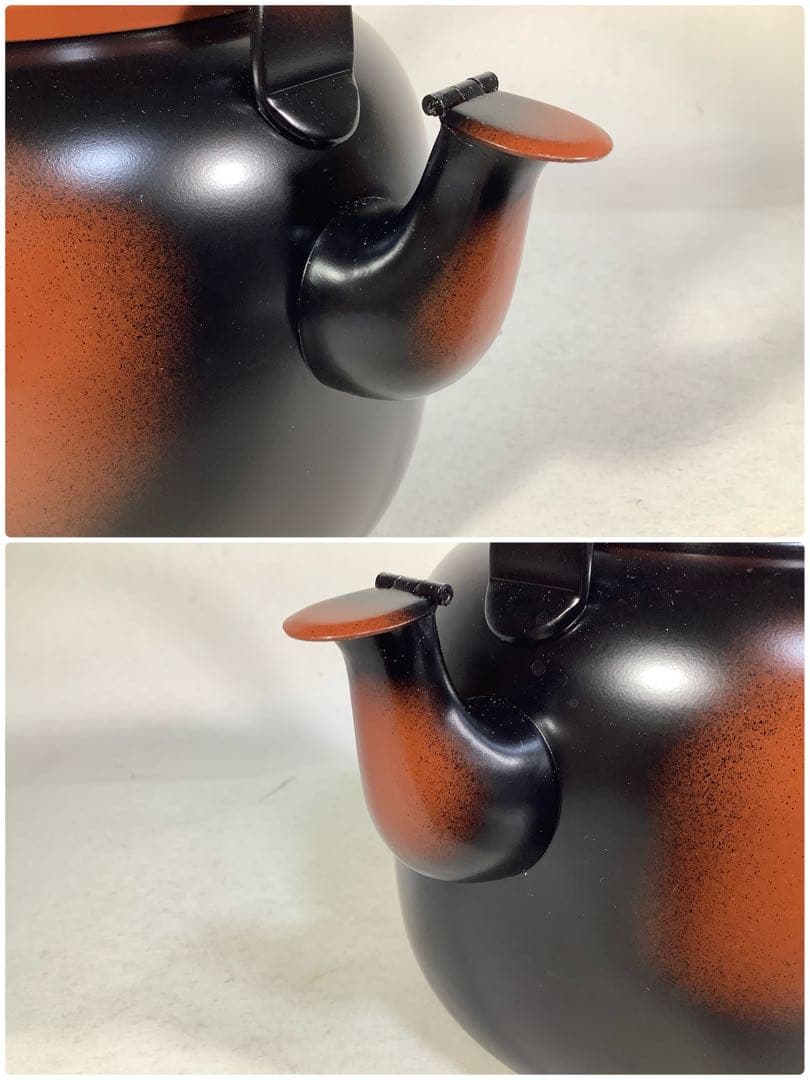 銅製　水注　腰黒水注　口蓋付　茶道具