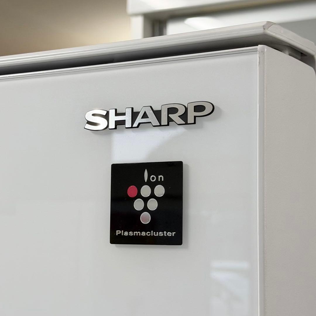 シャープ 2021年製 412L冷蔵庫 ガラスドア 自動製氷 プラズマクラスター