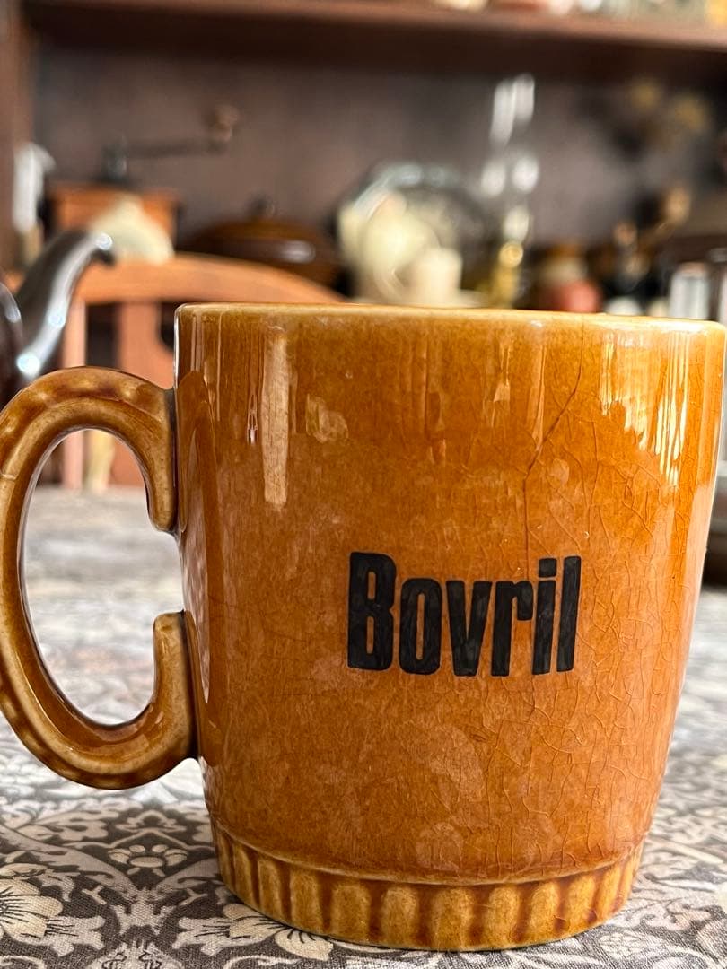 イギリス　アンティーク　陶器　Bovril カップ