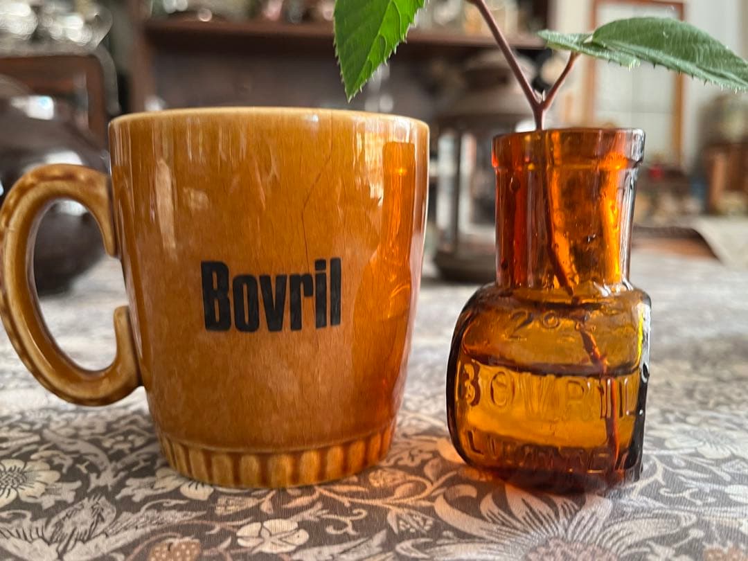 イギリス　アンティーク　陶器　Bovril カップ