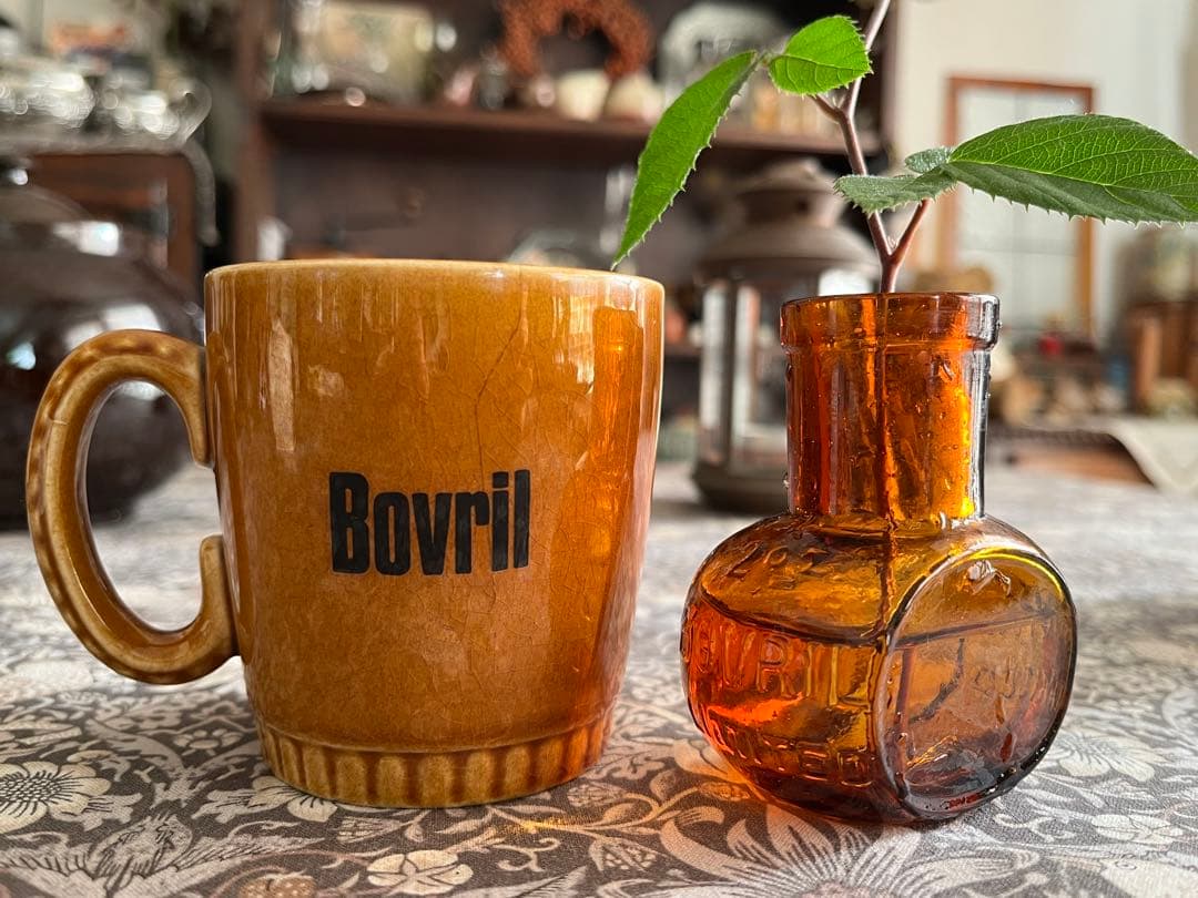 イギリス　アンティーク　陶器　Bovril カップ