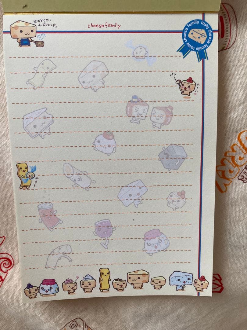 平成レトロ☆サンエックス☆チーズ一家☆シール付メモ☆未使用⭐︎ほのぼの可愛い