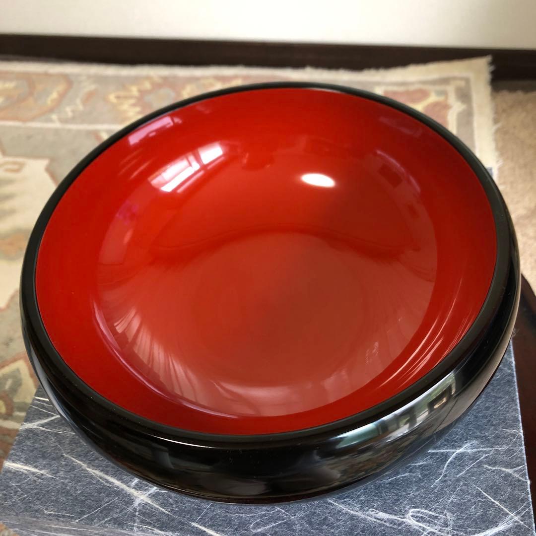 浄法寺塗　菓子鉢　茶道具　漆器　坂田漆器店　大型25㎝　箱・栞　未使用品　美品