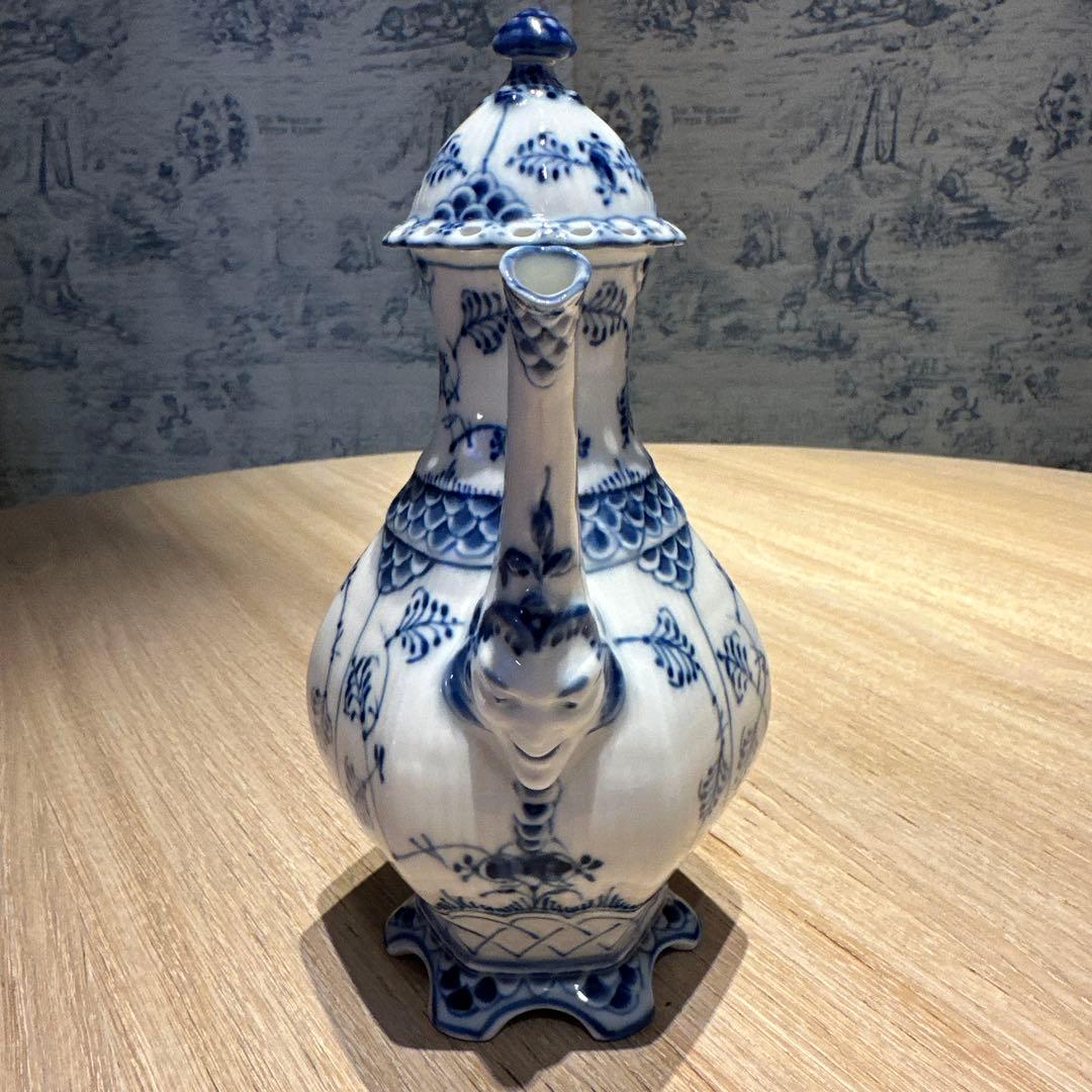 コペンハーゲン ブルーフルーティッド フルレース 顔付 コーヒー ポット