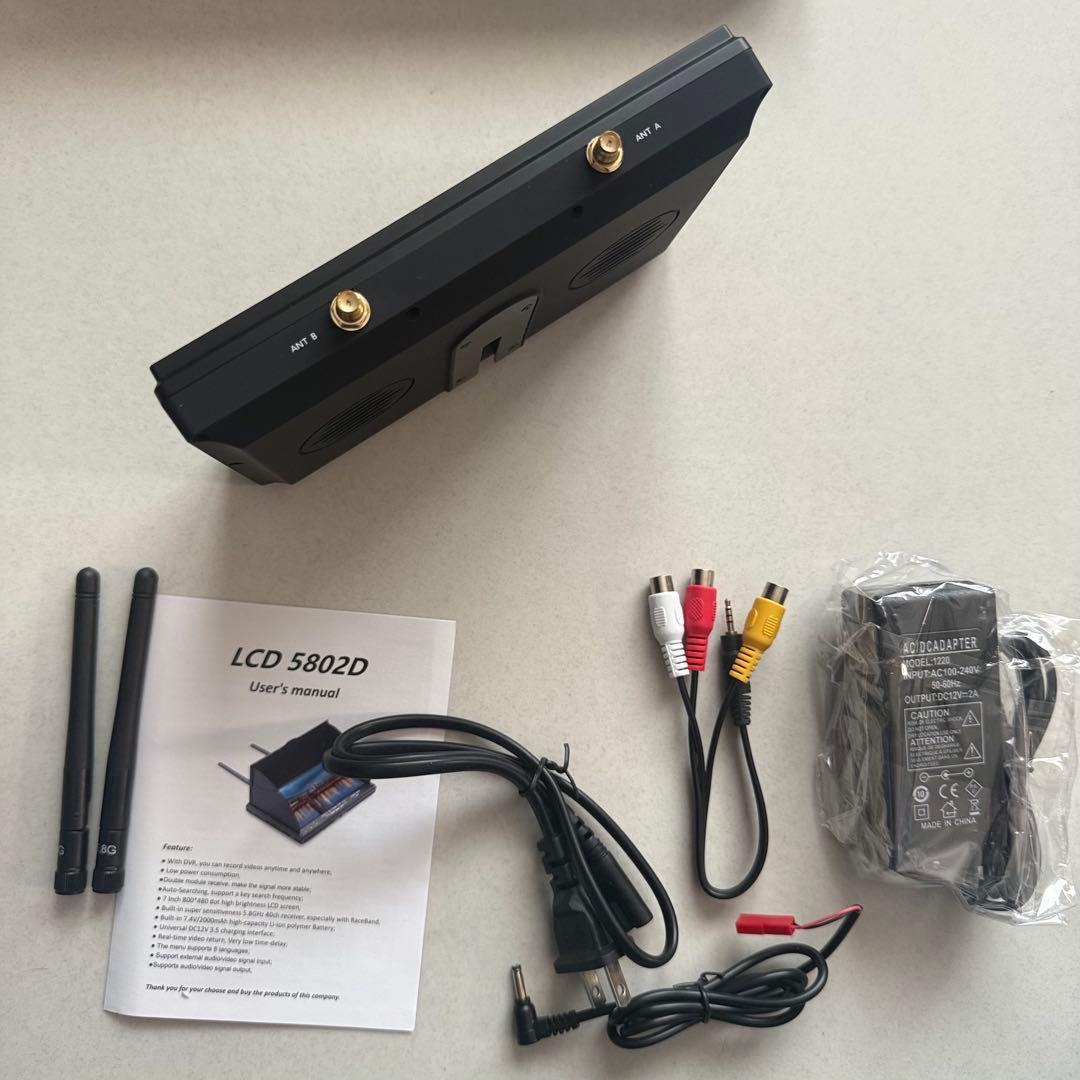 新品未使用　7インチ FPV モニター レシーバー　DVRつき