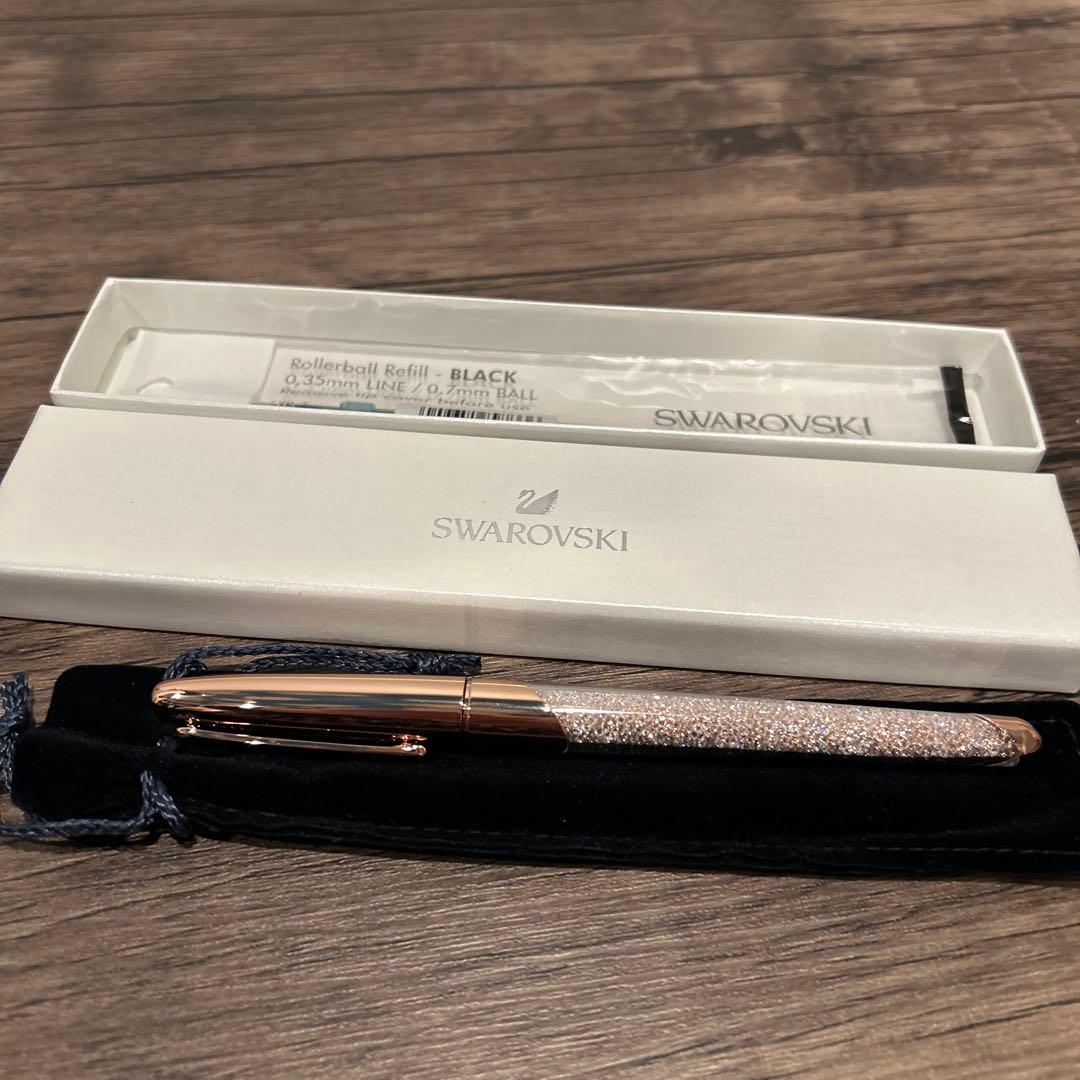 新品未使用　Crystalline ローラーボールペン　ローズゴールドカラー