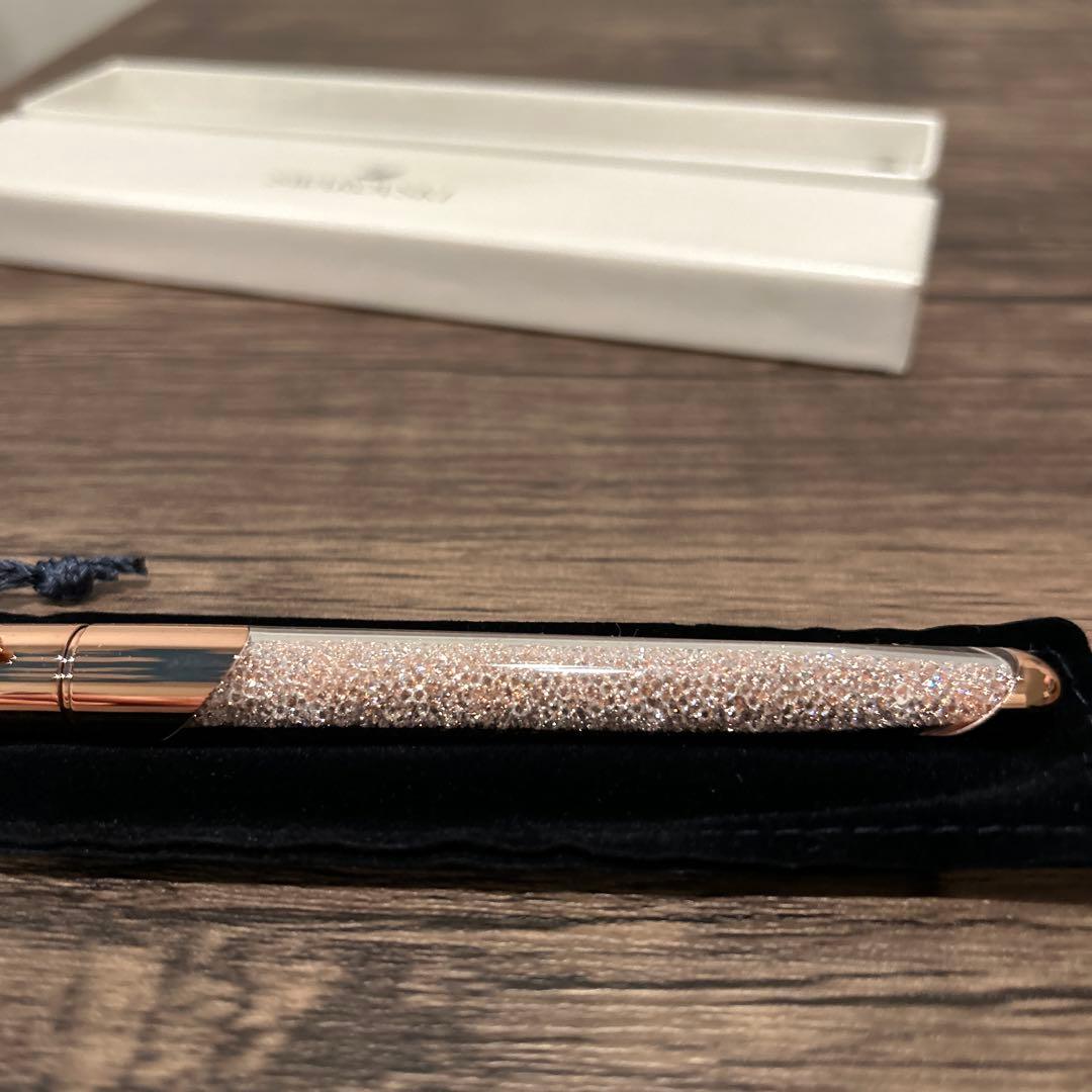 新品未使用　Crystalline ローラーボールペン　ローズゴールドカラー