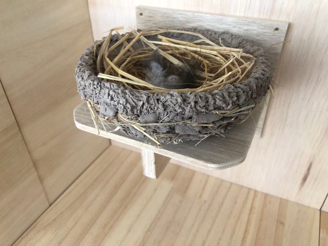 ツバメの人工巣　壁付け用タイプ板貼り付き　新品・未使用品　　g25-7