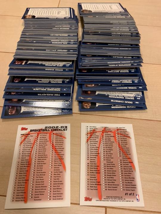 NBA topps 02-03 レギュラーカード コンプリート 178枚