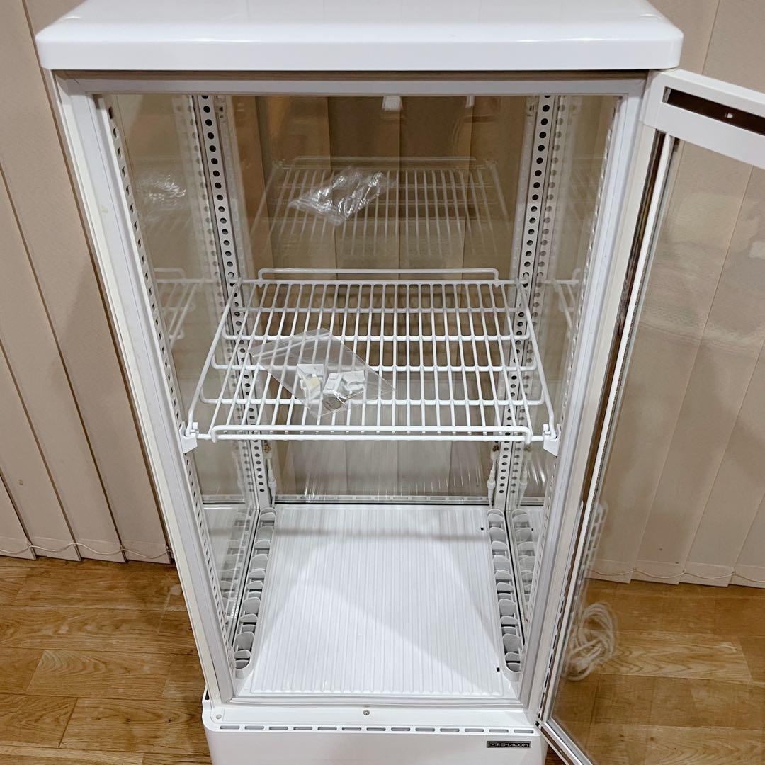 レマコム 4面ガラス 冷蔵ショーケース 105L R4G-105SLW LED