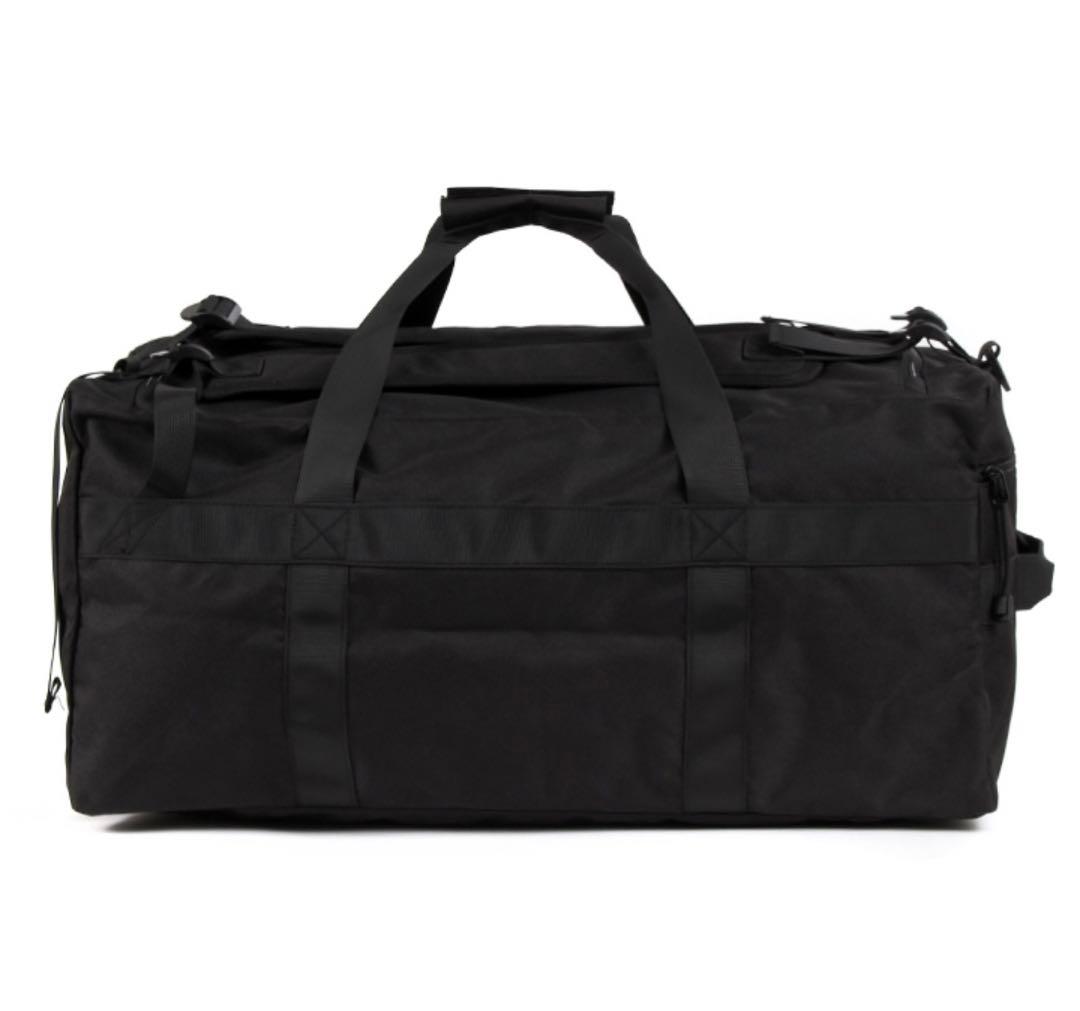 FILA フィラ ボストンバッグ 筆記体ロゴ 50L ブラック