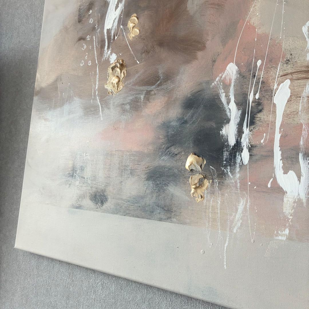 現代アート　80×80㎝　抽象画　テクスチャーアート　モダン　インテリア　絵画