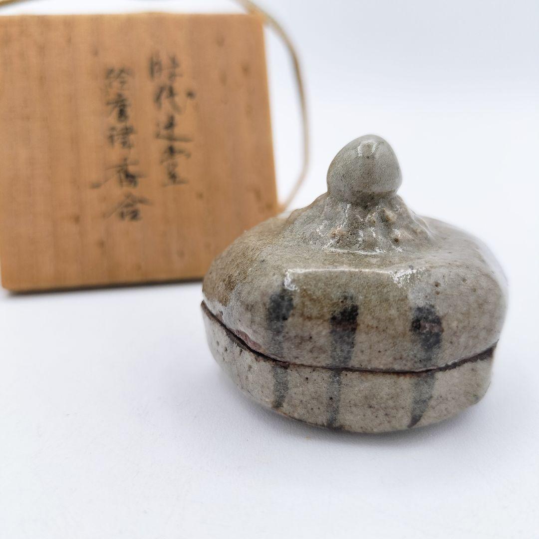 a293 香合　絵唐津　時代　辻堂　茶道具　茶道　古物　骨董　唐津焼