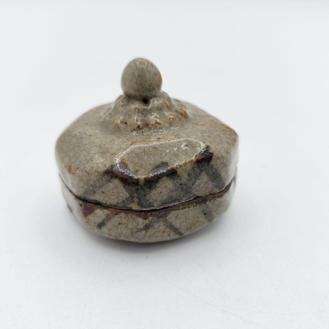 a293 香合　絵唐津　時代　辻堂　茶道具　茶道　古物　骨董　唐津焼