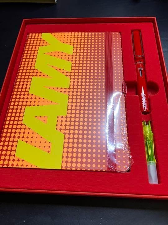 限定品　LAMY　アルスター　グローシーレッド　万年筆セット