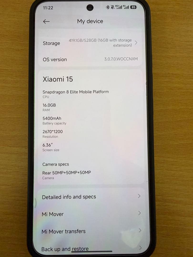 「美品」 Xiaomi 15 中国版 ホワイト 16GB/512GB