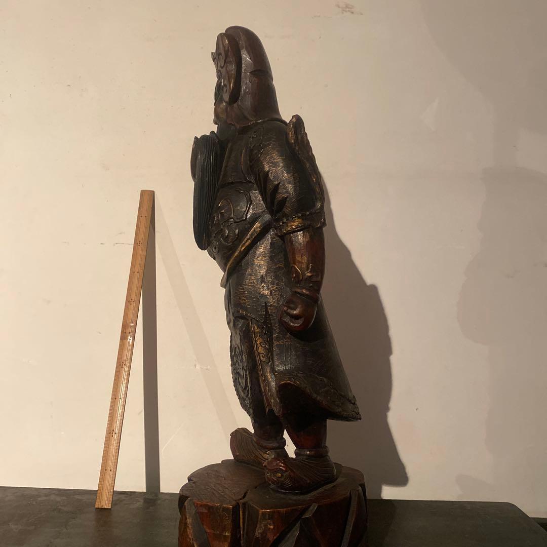 中国色彩人物木彫63cm20cm
