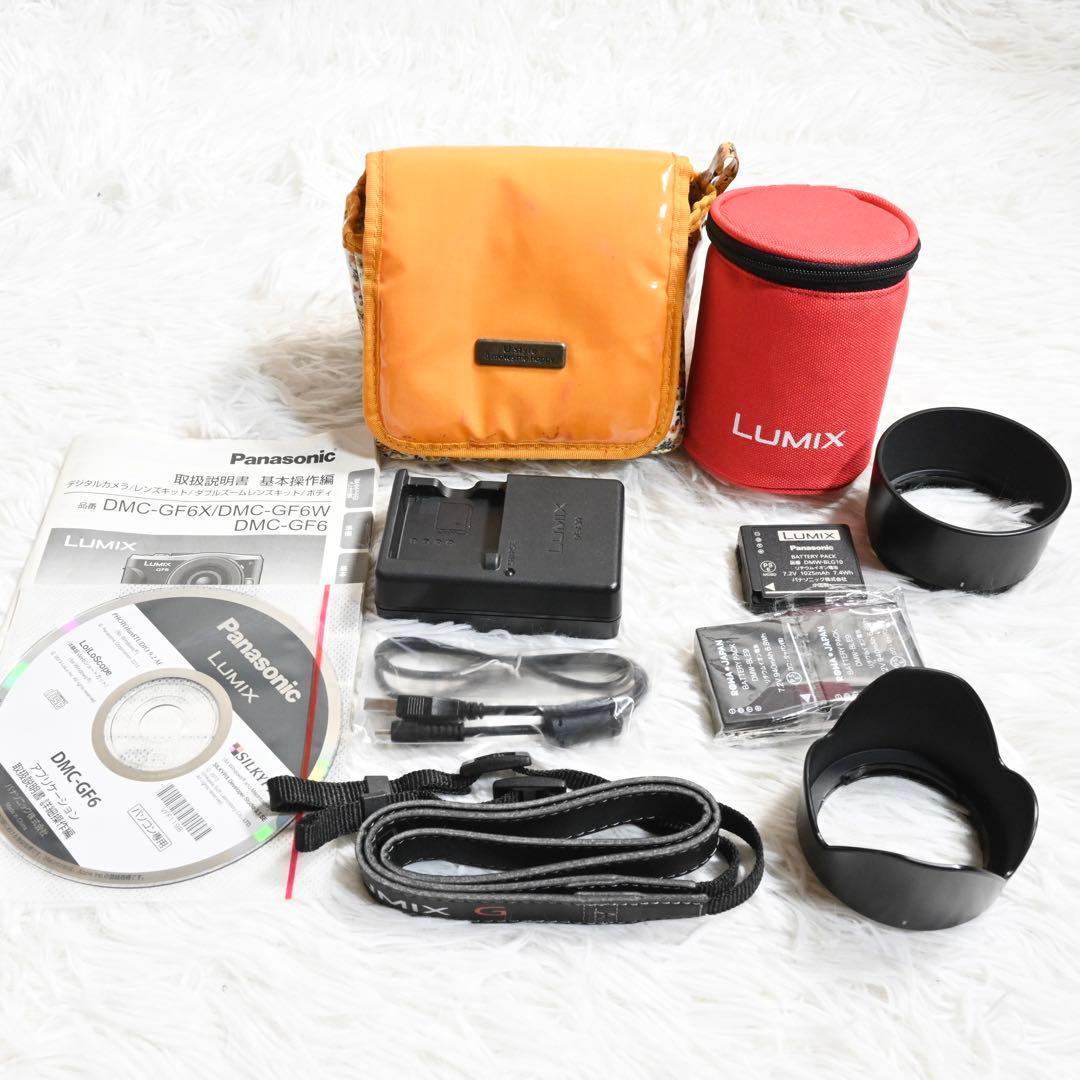 美品 Panasonic LUMIX DMC-GF6W カメラ ダブルズーム