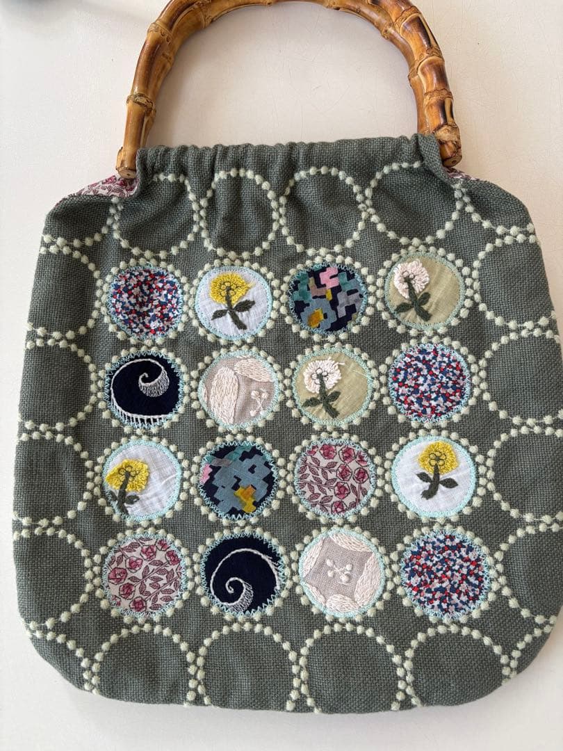 【ハンドメイド/ミナペルホネン】バンブーバッグ　タンバリン他